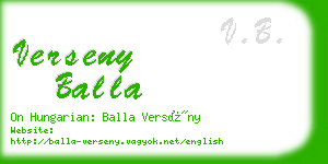 verseny balla business card